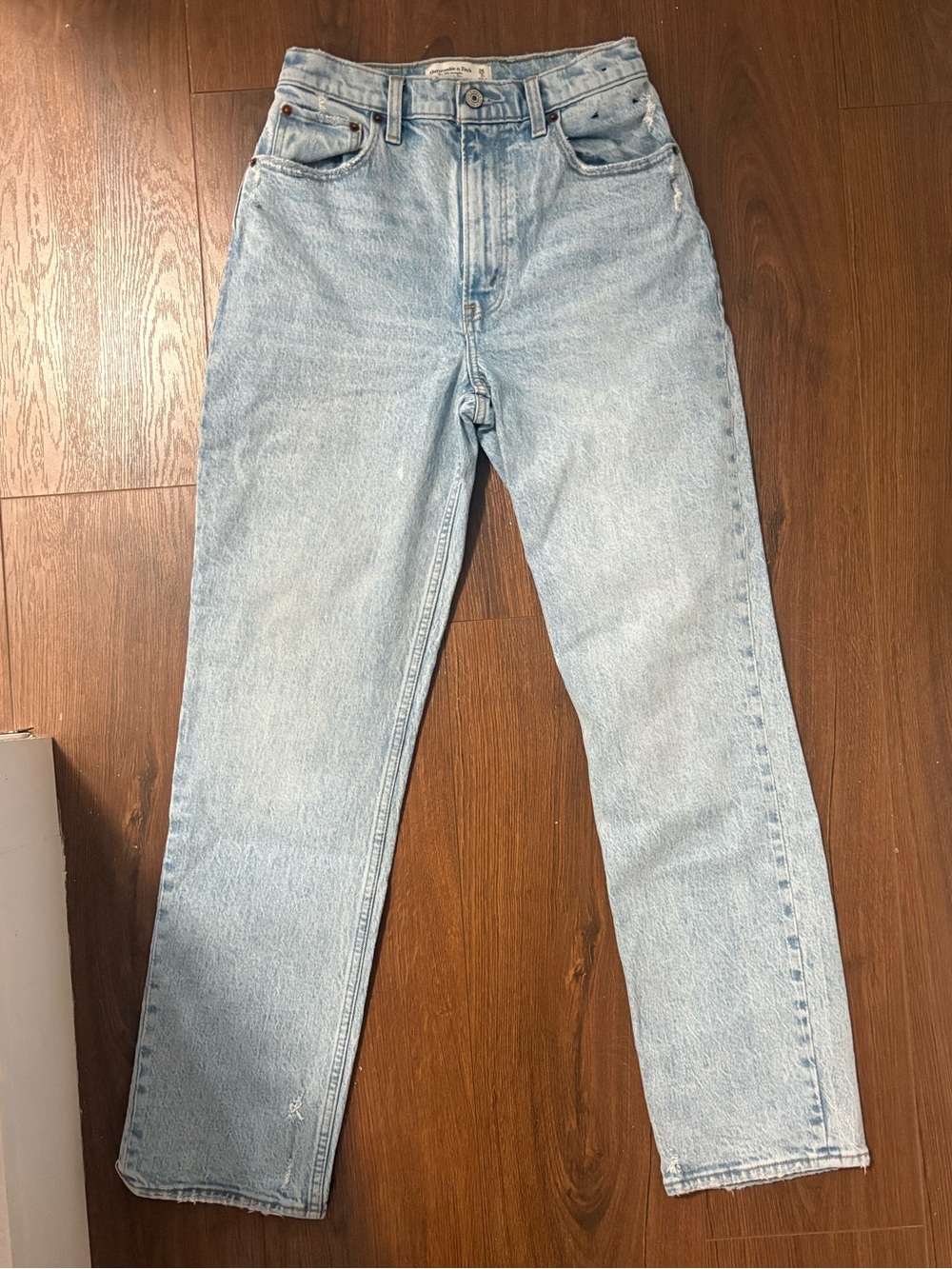 Abercrombie Straight Leg Light Wash Jeans